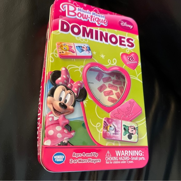 Minnie Mouse Bow-tique Dominoes game with tin box and instructions - Picture 3 of 5